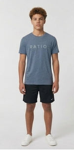RATIO: Boy's training t-shirt - Stone Blue